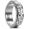 King Ring 6mm Spinner Hammered Ring  Stress Relief Fidget Ring for Men & Women K39V2  Silver 09 view 1