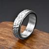 King Ring 6mm Spinner Hammered Ring  Stress Relief Fidget Ring for Men & Women K39V2  Silver 09 view 2
