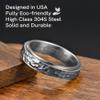 King Ring 6mm Spinner Hammered Ring  Stress Relief Fidget Ring for Men & Women K39V2  Silver 09 view 3