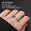 King Ring 6mm Spinner Hammered Ring  Stress Relief Fidget Ring for Men & Women K39V2  Silver 09 view 4