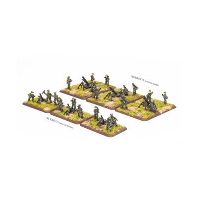 Team Yankee World War III Finnish 81mm and 120mm Mortar Platoon (x21 Figures + x6 Mortars)