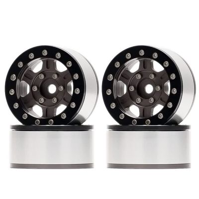 4Pc CNC Alloy 45mm 1.55" Beadlock Wheels Rim for 1/10 RC Crawler Car MN98 for Axial Yeti Wraith Off-Road TF2 for Tamiya CC01 LC70 for RC4WD Modification Accessories (Color : 3)