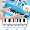 Costzon Classical Kids Piano, 30 Keys Wood Toy Grand Piano with Music Stand and Bench, Mini Musical Toy for Child, Ideal for Children's Room, Toy Room, Best Gifts (4 Straight Leg, Blue) view 3