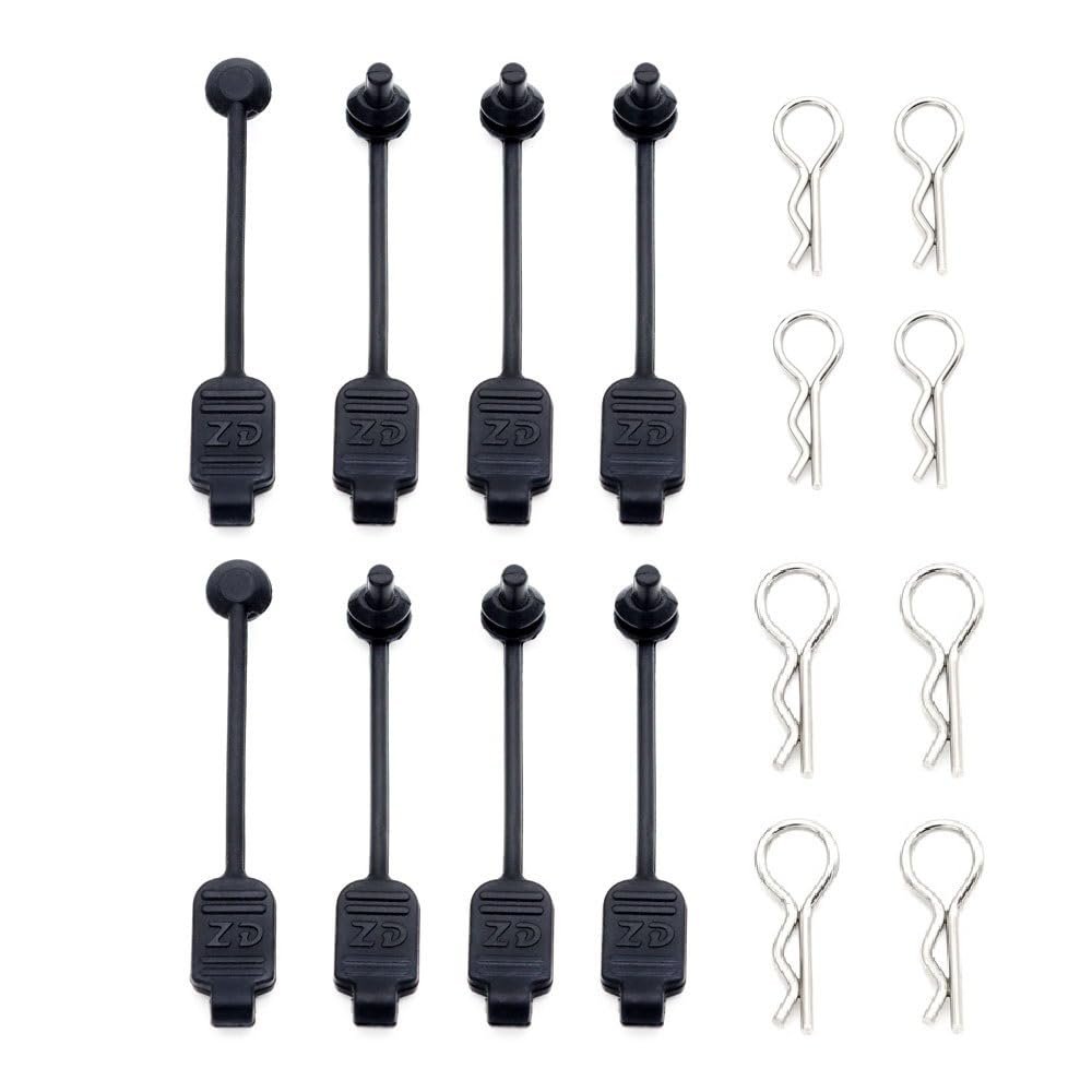 KingVal Replacement RC Car Shell Clips with Pull Tabs Universal Compatible with 1/7 1/8 1/10 1/12 RC Car