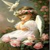 1000 Pieces RMSGOZO Pink Rose Cherub Jigsaw Puzzles for Adults - Garden & White Dove Puzzles, Family Parent-Child Interaction & Gifts view 1