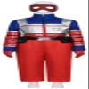 Howenlthy Superhero Henry Suit Danger Halloween Cosplay Costume Outfit Jacket Vest Pants Battle Uniform with Mask (Blue, Medium) view 2