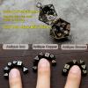 Haxtec Mini Metal DND Dice Set with Hollow Necklace Dice Case Antique Tiny Metal Dice Set D&D Keychain Portable 7PCS Dice Set view 4