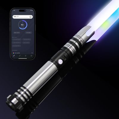 DUPENGDA Smooth Swing Dueling Light Saber with 36 RGB Colors & 36 Sound Fonts, Motion Control, Premium Aluminum Hilt for Adults, Teens - Role Play Set, Game Prop Equipment, Gift Idea