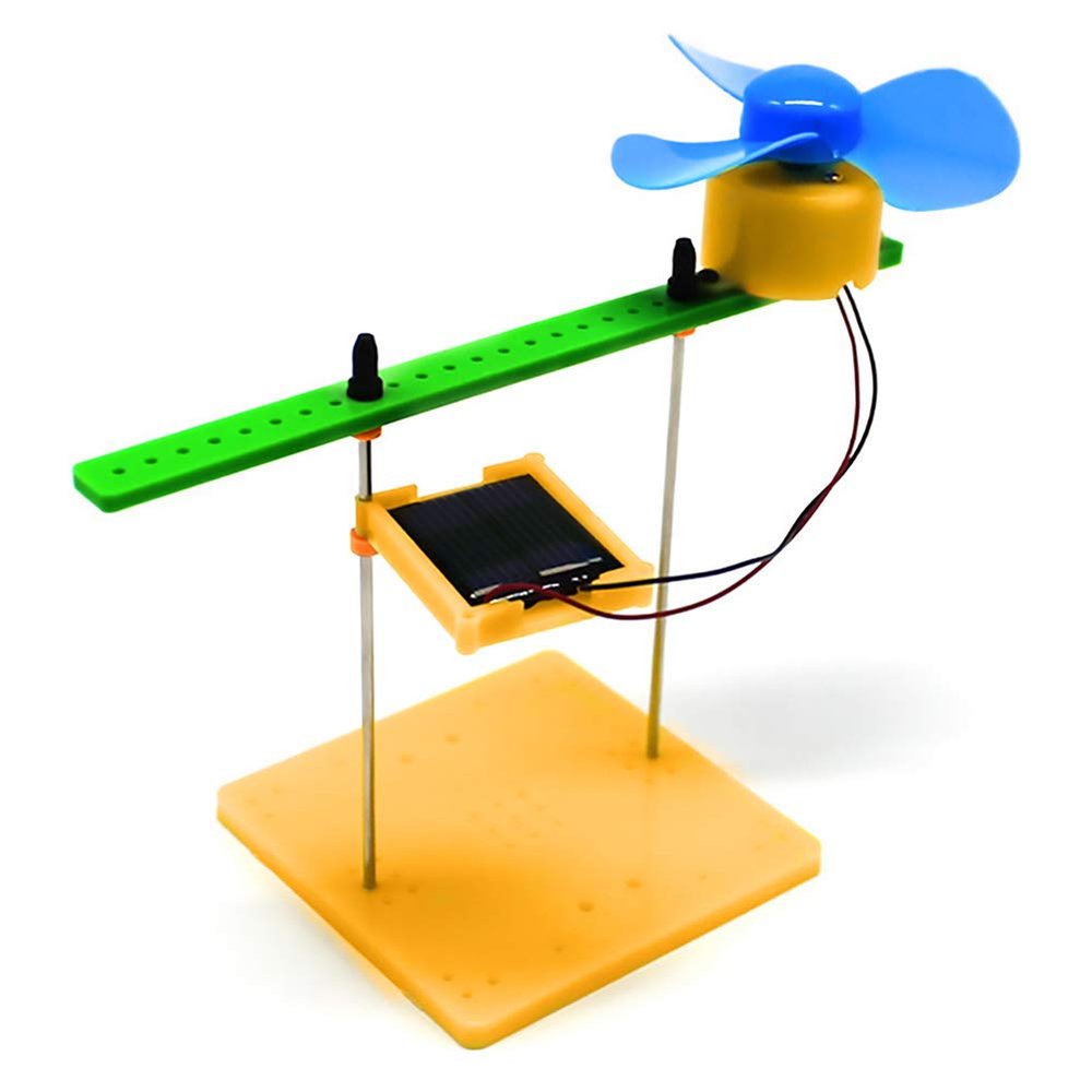 DIY Kits Toy Mini Solar Power Generator Fan Model Solar Generator Fan Toy, Solar Generator Generation, Physical Handmade Set for Kids Teaching Experiment Home