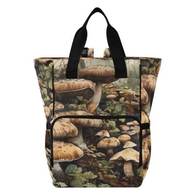 ZENWAWA Diaper Bag Backpack for Mom Dad-Forest Mushrooms Print with Insulated Feeding Bottle Inserts, Nappy Daypack for Outdoor Hiking Travel 11.025.9115.3 INCH