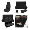 unahtinr Black Oxford Cloth Car Seat Cover Front/Rear Seat Cushion Cover Waterproof Full Wrap Seat Protector,Universal A# view 4