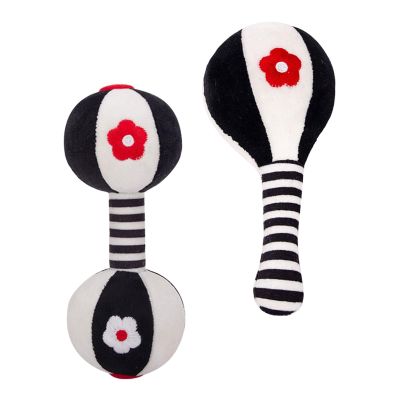2X Baby Rattle Set Maracas, Hand Bell Baby Musical Toys Enlightenment Weight Rattle Baby Barbell Rattle Sensory Hand Barbell for Boys Girls