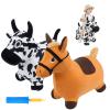 EKEPE Bouncy Hopper Cow & Horse 2 PCS, Inflatable Hopping Outdoor Ride on Bouncy Animal Play Toys with Pump, Birthday for Kids, Toddlers, Boys, Girls 3 4 5 6 Years Old view 1