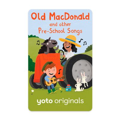 Yoto Old Macdonald & Other Pre-School Songs Kids Musical Card for Use with Player & Mini All-in-1 Audio Device, Screen-Free Listening with Fun Singalong Music for Playtime & Travel, Ages 1+