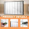 Suzile 1/64 Diecast Acrylic Display Case Car Wall Case Diecast Model Display Clear Wheels Storage Cabinet Car Rack for 56 Slots, 2 Doors, 23.5 x 15 x 2 Inch view 3