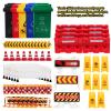 105PCS Traffic Road Signs Street Road Signs Playset Traffic Light Crosswalk Signal Roadblocks Toyset for Safety Education Plaything view 4