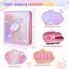 JAMIEWIN Markers Set with Glitter Unicorn Pencil Case, 59 Pcs Art and Craft Supplies Kit for Kids, Unicorn Gifts for Girls 4-9 Year Old for Christmas Birthday view 4