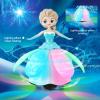 Toys for 3 Year Old Girls, Ice Princess Dancing Robot Doll for 3 4 5 Year Old Girl Birthday Gifts, Bump and Go Moving Toy with Magic Lights & Music, Easter Basket Stuffers Gifts for Kids Toddlers view 3
