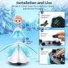 Toys for 3 Year Old Girls, Ice Princess Dancing Robot Doll for 3 4 5 Year Old Girl Birthday Gifts, Bump and Go Moving Toy with Magic Lights & Music, Easter Basket Stuffers Gifts for Kids Toddlers view 4