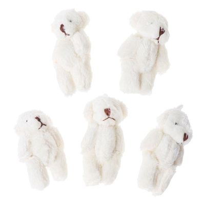 3 Bag Pendant Cartoon Plush Joint Bear Keychain Mini Stuffed Bear Women Backpack Handbag Decorated Gift Favorite 5pcs Decompression Toy Set
