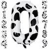 10Pcs Number Balloons Cow Print Balloon 40 inch Aluminum Film Balloon Birthday Party Balloons Cowgirl Theme Number Birthday Decorations Supplies view 1
