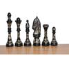 12" Solid Brass Metal Chess Set Pieces & Board with Velvet Storage Box | Brass Metal Luxury Chess Set | Antique Chess Set | Quad Weighted view 3