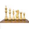 3.5" Professional Staunton Chess Pieces Only- 2 Extra Queens | Premium Handcrafted Wood Chessmen | Weighted Chess Set - Taj Chess Store view 2