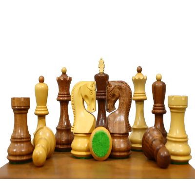 3.7" Russian Zagreb Chess Pieces Set Only | Luxury Yugoslavia Chess Set in Acacia | Best Gift for Him or Her | Chess Moscow