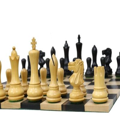 3.5 Empire Series Wooden Weighted Chess Set with 2 Extra Queens- Unique Chessmen - Taj Chess Store