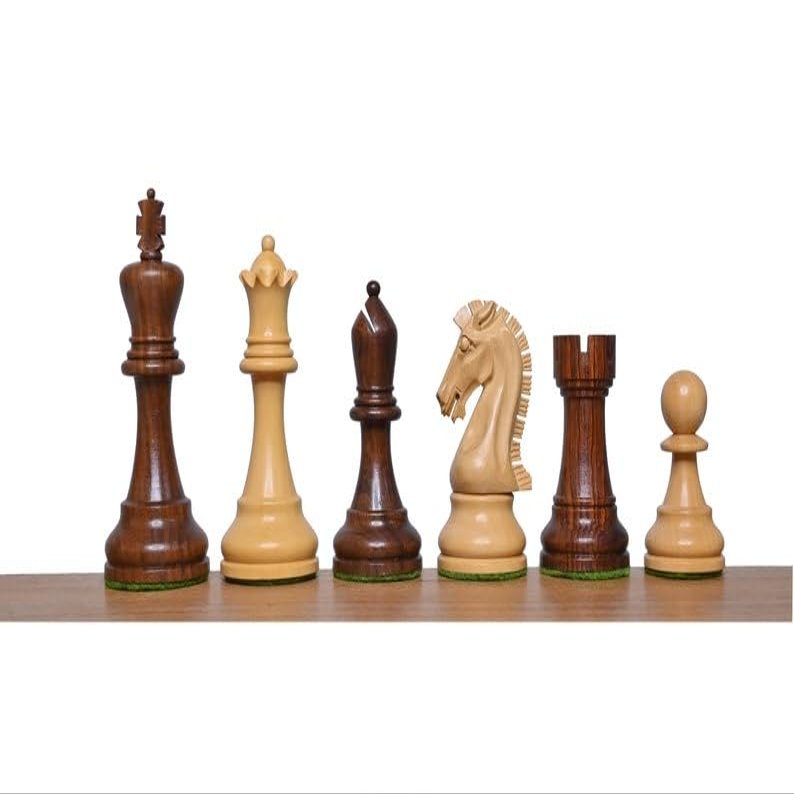 3.9" Master Staunton Handcrafted Chess Pieces Only | Weighted Craftman Series Chess Pieces | Classical Chess Set- TAJ CHESS STORE