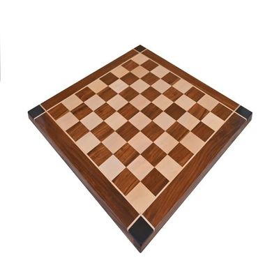21" Designer Wooden Chessboard in Golden Rosewood and Maple Wood Only Board | Hand Carved Luxury Chess Board (Sqaure 55 mm)