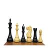 3.7" Professional Staunton Chess Pieces Only- 2 Extra Queens | Premium Handcrafted Ebonized Wood Chessmen | Weighted Chess Set - Taj Chess Store view 2