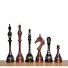 14" Handcrafted Russian Soviet Series Metal Chess Pieces & Board Set with Velvet Storage Box | Bronze Brass Metal Luxury Chess Set | Quad Weighted view 2