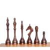 14" Handcrafted Russian Soviet Series Metal Chess Pieces & Board Set with Velvet Storage Box | Bronze Brass Metal Luxury Chess Set | Quad Weighted view 3