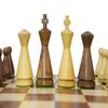 3.1" Russian Poni Mid Century Chess Pieces - Handcrafted Minimalist Staunton Chess Set- Golden Rosewood view 3