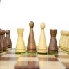 3.1" Russian Poni Mid Century Chess Pieces - Handcrafted Minimalist Staunton Chess Set- Golden Rosewood view 4