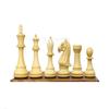 3.7" Fierce Knight Chess Pieces Only- 2 Extra Queens | Premium Handcrafted Ebonized Wood Chessmen | Weighted Chess Set - Taj Chess Store view 2