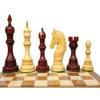 4.2" Indian Warrior Library Series Chess Pieces Only | Luxury Chess Set for Collectors in Bud Rosewood view 1