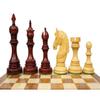 4.2" Indian Warrior Library Series Chess Pieces Only | Luxury Chess Set for Collectors in Bud Rosewood view 2