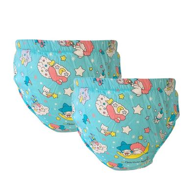 Can Be Reused Permanent Washable Adult Baby Potty Diaper Training Underwear ABDL Incontinence Waterproof Training Incontinence Booster Pads Pants 2 Packs (2 Blue, M)