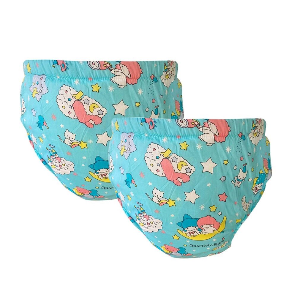 Can Be Reused Permanent Washable Adult Baby Potty Diaper Training Underwear ABDL Incontinence Waterproof Training Incontinence Booster Pads Pants 2 Packs (2 Blue, M)