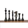 12" Handcrafted French Lardy Edition Metal Chess Pieces & Board Set with Velvet Storage Box | Brass Metal Luxury Chess Set- Quad Weighted view 2
