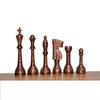 12" Handcrafted French Lardy Edition Metal Chess Pieces & Board Set with Velvet Storage Box | Brass Metal Luxury Chess Set- Quad Weighted view 4