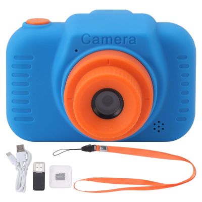 LSFYYDS Kids Camera Toys32G Card High Definition Dual Lens 1080P 8X Zoom USB RechargeableDigital Camera for Kids Toy Gift, Selfie Camera Christmas Birthday Gifts Colorful Color Design(Blue)