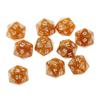 LiuliuBull 10pcs 20 Sided Dice Astrology Multifaceted Constellation Dice D20 Playing RPG TRPG DND for Party Game Role Playing Game (Color : Coffee) view 1