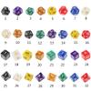 LiuliuBull 10pcs 20 Sided Dice Astrology Multifaceted Constellation Dice D20 Playing RPG TRPG DND for Party Game Role Playing Game (Color : Coffee) view 3