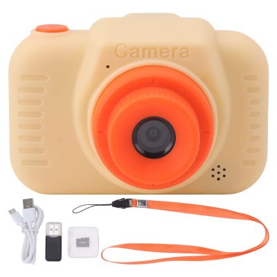 LSFYYDS Kids Camera Toys32G Card High Definition Dual Lens 1080P 8X Zoom USB RechargeableDigital Camera for Kids Toy Gift, Selfie Camera Christmas Birthday Gifts Colorful Color Design(Beige)