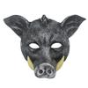 Aiffort Halloween Pig Mask - Wild Boar Mask for Horror, Masquerade, Carnival, Costume Party, Cosplay Props (Black) view 1
