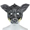 Aiffort Halloween Pig Mask - Wild Boar Mask for Horror, Masquerade, Carnival, Costume Party, Cosplay Props (Black) view 2