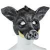 Aiffort Halloween Pig Mask - Wild Boar Mask for Horror, Masquerade, Carnival, Costume Party, Cosplay Props (Black) view 4